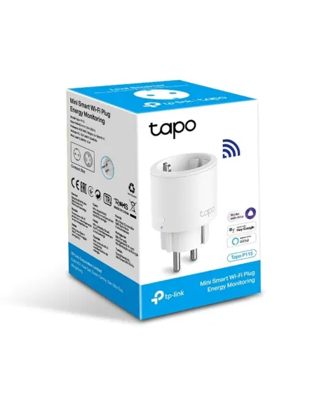TP-Link Tapo P115 Mini Enchufe Inteligente Wi-Fi con Monitor Energía Ideal para Regletas