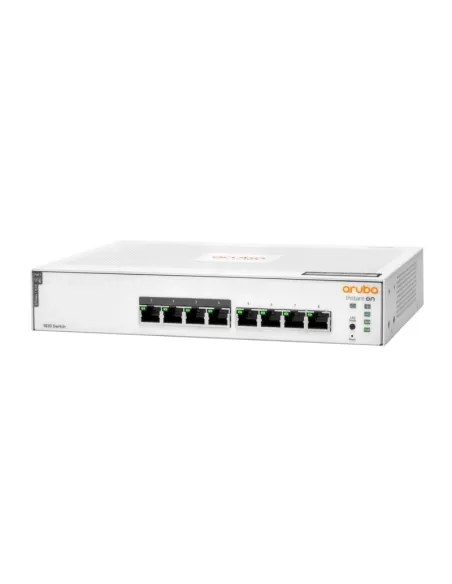 HPE Aruba Instant On 1830 Switch 8 Puertos 4p Clase 4 PoE 65W Gestionado L2 Gigabit Ethernet 1U