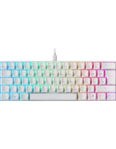 Mars Gaming MKMINI Teclado Mecánico Blanco Switch Outemu Azul