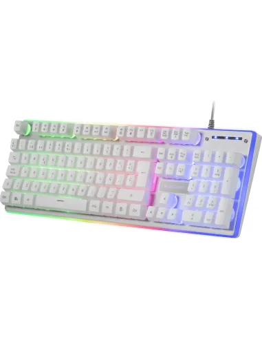 Mars Gaming MK220 Teclado Gaming Blanco H-MECH