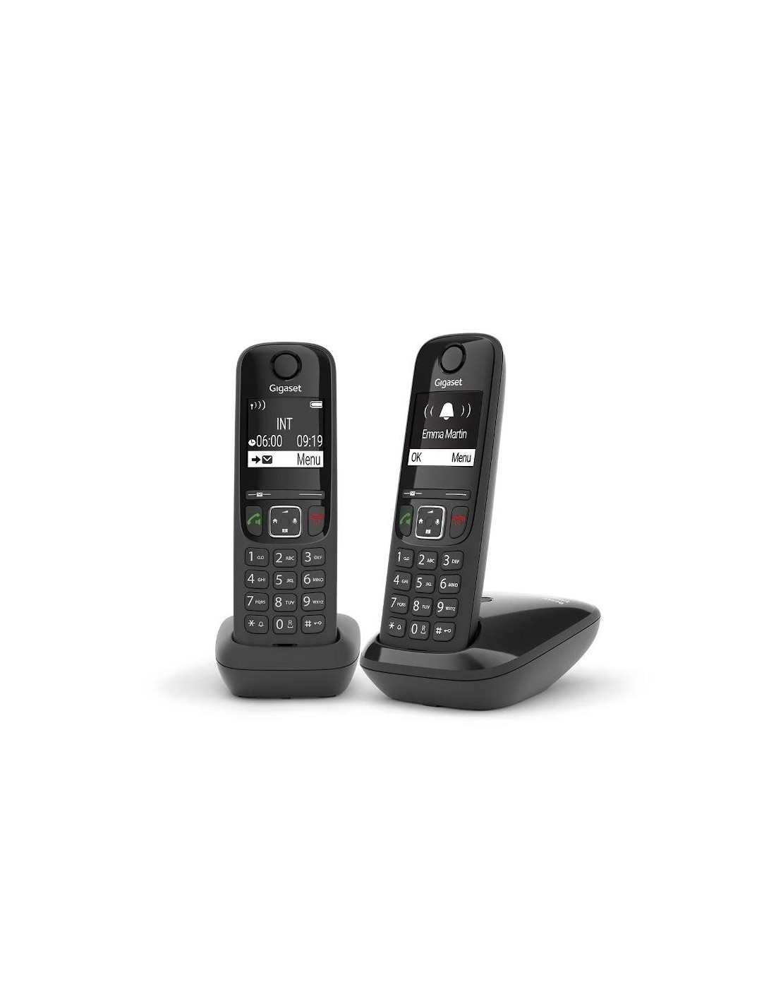 Gigaset AS690 Duo Pack de Teléfonos Inalámbricos Negros