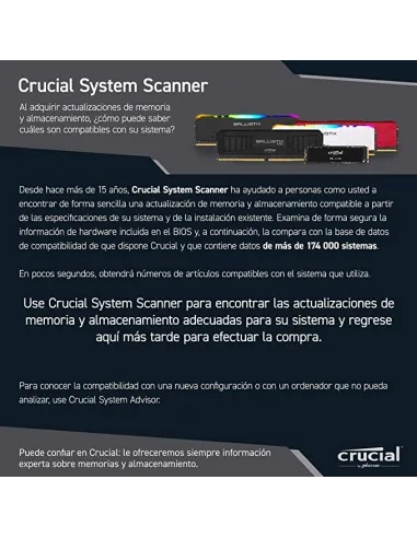 Crucial Ballistix DDR4 3200MHz 32GB 2x16GB CL16 Negro