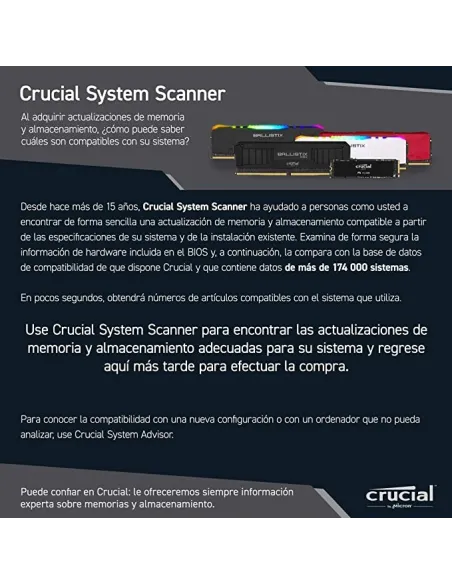 Crucial Ballistix DDR4 3200MHz 32GB 2x16GB CL16 Negro