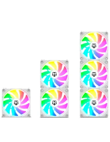 Nox Hummer EasyLink Set 3 Ventiladores ARGB Blancos