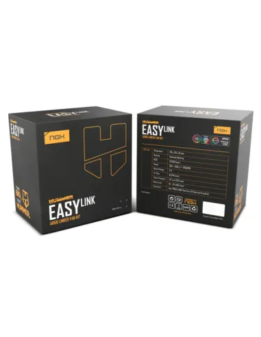 Nox Hummer EasyLink Set 3 Ventiladores ARGB Blancos
