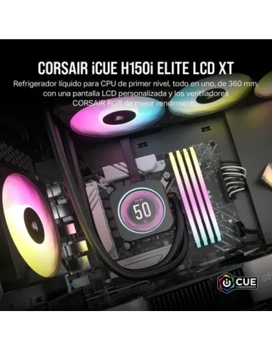 Corsair iCUE H150i ELITE LCD XT Kit de Refrigeración Líquida 360mm Negro