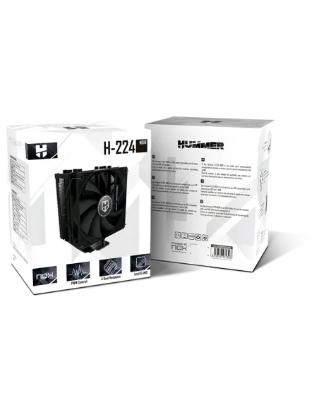 Nox Hummer H-224 Noir Ventilador CPU