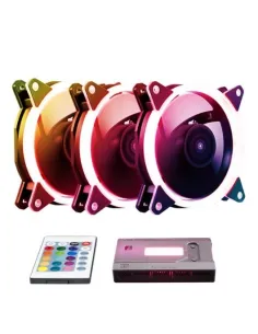 UNYKAch Candy 30 Ring LED Pack 3x Ventiladores RGB 120mm + Controlador + Mando a Distancia