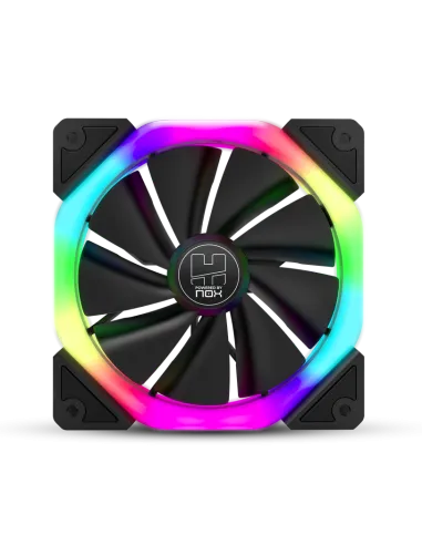 Nox D-Fan Dual Ring Rainbow Ventilador RGB