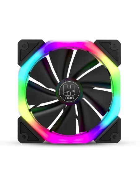 Nox D-Fan Dual Ring Rainbow Ventilador RGB