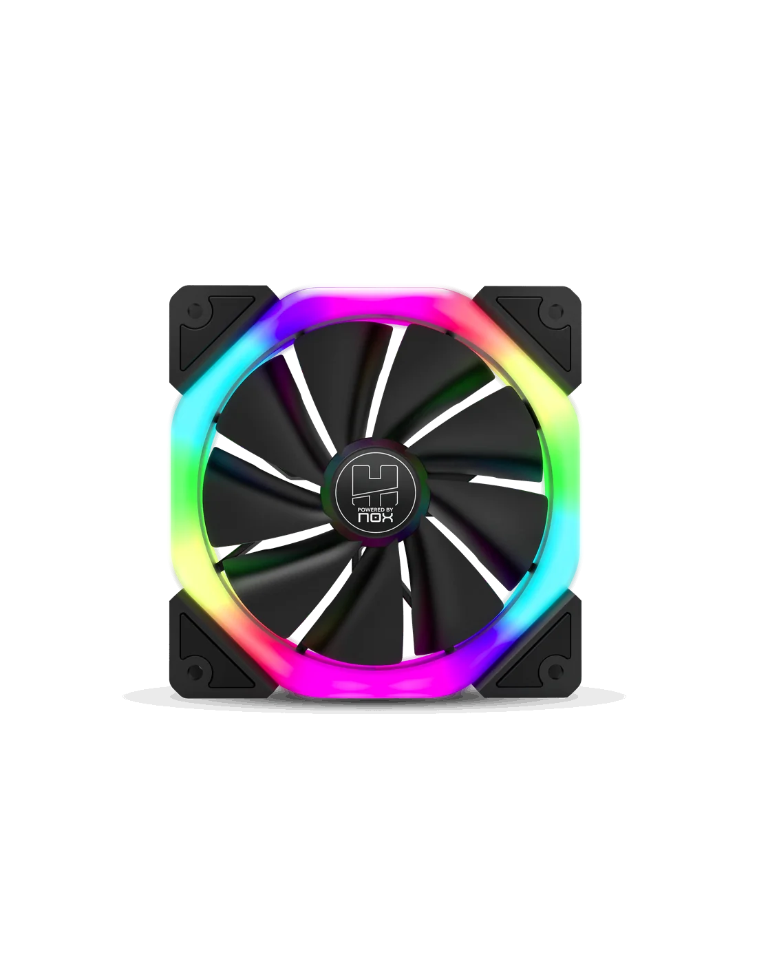 Nox D-Fan Dual Ring Rainbow Ventilador RGB