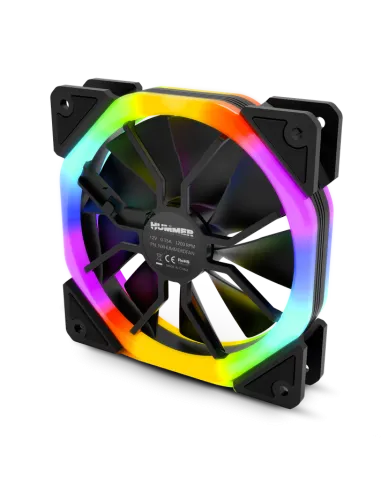 Nox D-Fan Dual Ring Rainbow Ventilador RGB