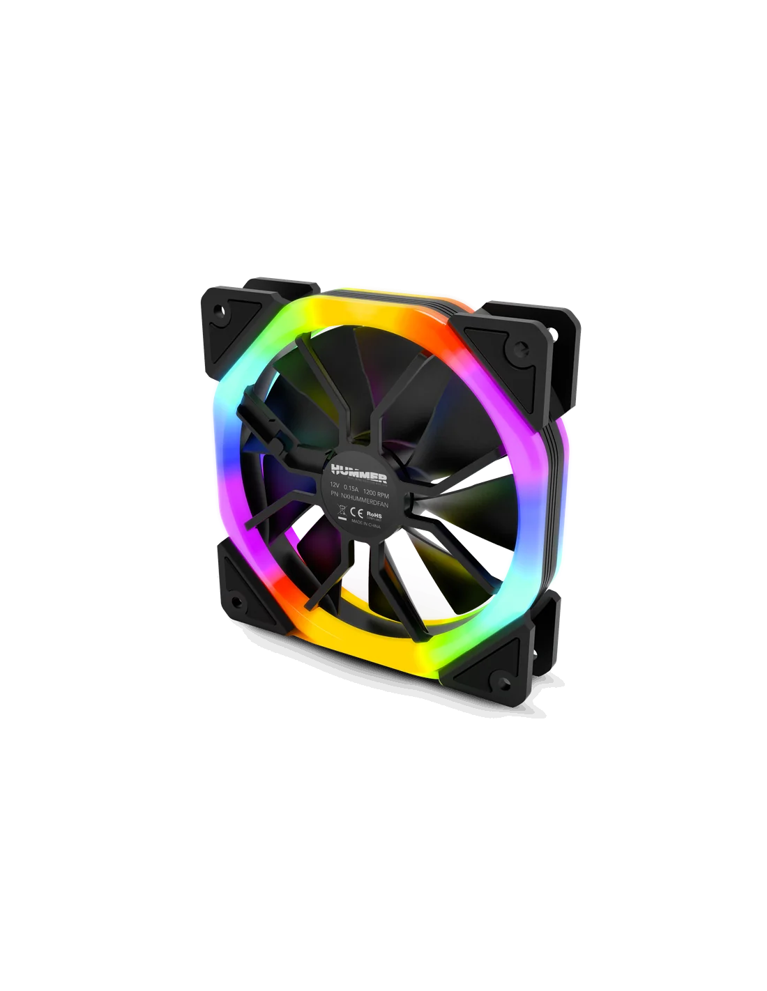 Nox D-Fan Dual Ring Rainbow Ventilador RGB