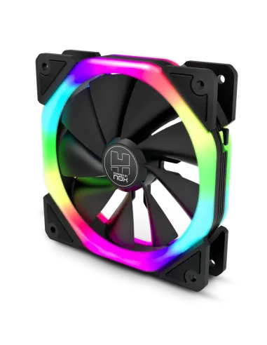 Nox D-Fan Dual Ring Rainbow Ventilador RGB