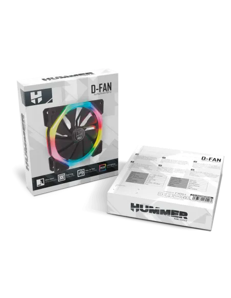 Nox D-Fan Dual Ring Rainbow Ventilador RGB