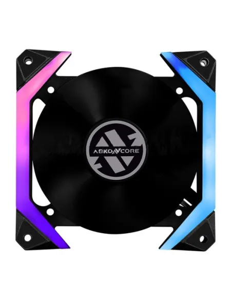 Abkoncore SP120 Spectrum Sync ARGB Kit 3 Ventiladores 120mm Negros + Mando + Hub