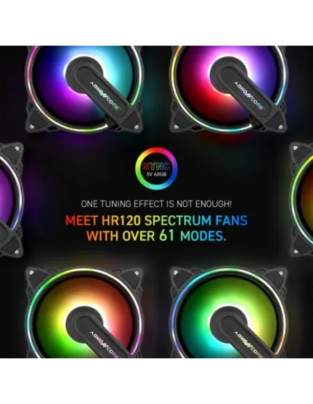 Abkoncore Hurricane Spectrum Sync Pack 3 ventiladores 120mm + Control HUB