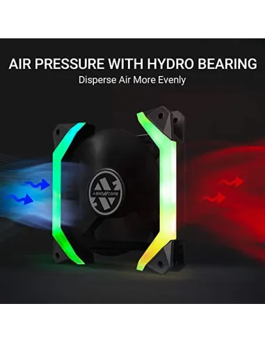Abkoncore SP120 Spectrum Sync ARGB Kit 3 Ventiladores 120mm Negros + Mando + Hub