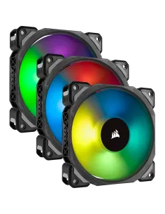 Corsair ML120 PRO RGB Triple Pack Ventiladores Levitación Magnética Negros + Lightning Node & Hub-CO-9050076-WW
