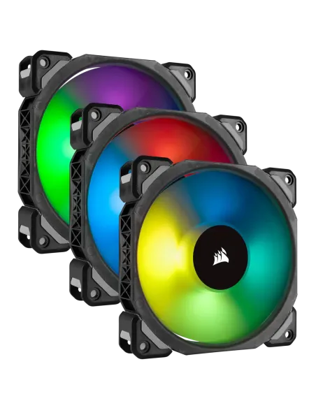 Corsair ML120 PRO RGB Triple Pack  Ventiladores Levitación Magnética Negros + Lightning Node & Hub