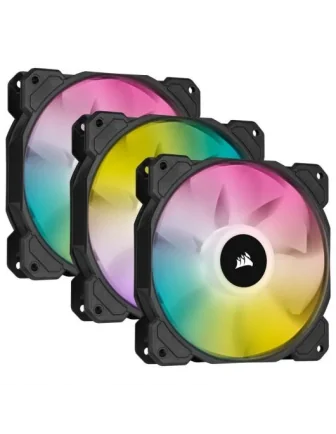 Corsair iCUE SP120 RGB ELITE Performance 120 mm PWM Triple Fan Kit con iCUE Lighting Node CORE