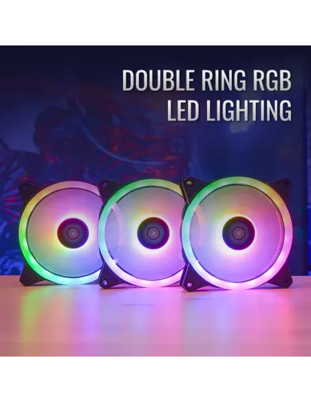 Aerocool DUO12PRO ARGB Kit 3 Ventiladores 120mm