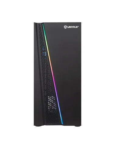 UNYKAch Glayze Caja PC ATX Negra RGB Cristal Templado USB 3.0