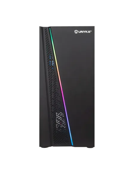 UNYKAch Glayze Caja PC ATX Negra RGB Cristal Templado USB 3.0