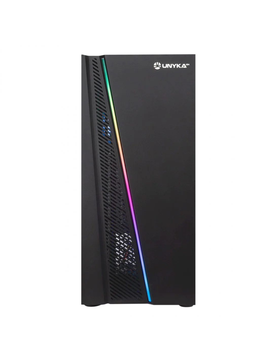 UNYKAch Glayze Caja PC ATX Negra RGB Cristal Templado USB 3.0