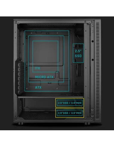 Hiditec V30 ARGB Cristal Templado USB 3.0