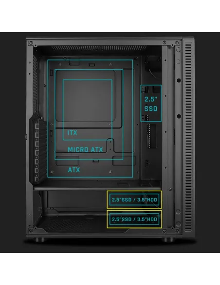 Hiditec V30 ARGB Cristal Templado USB 3.0