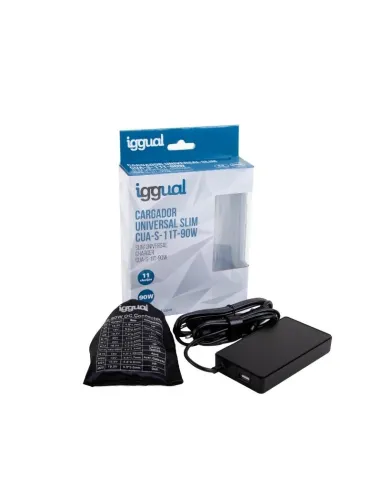 Iggual IGG318065 Cargador para Portátiles 90W Negro