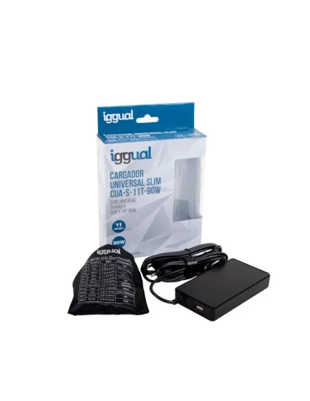 Iggual IGG318065 Cargador para Portátiles 90W Negro