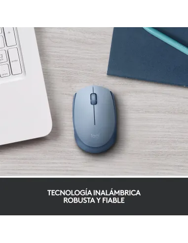Logitech M171 Ratón Inalámbrico Gris Azulado