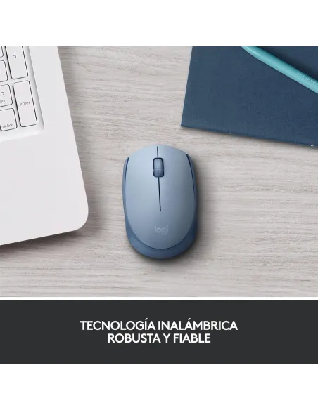 Logitech M171 Ratón Inalámbrico Gris Azulado
