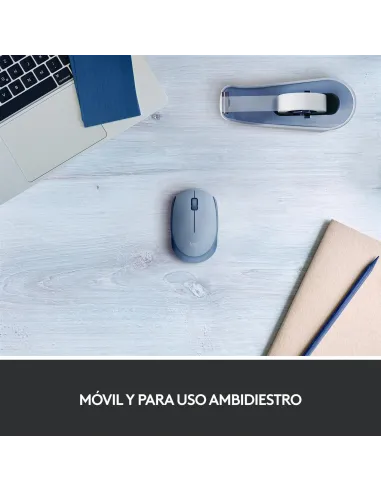 Logitech M171 Ratón Inalámbrico Gris Azulado