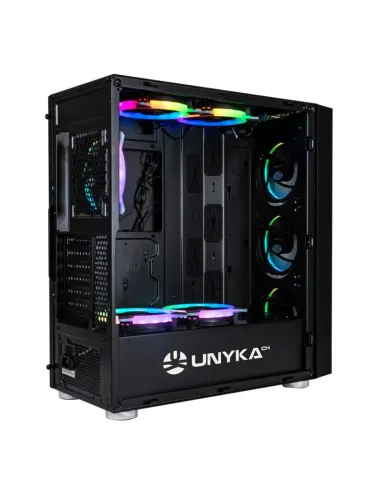 UNYKAch Exagon Evo Caja PC ATX ARGB USB 3.1 con 3 Ventiladores y Ventana
