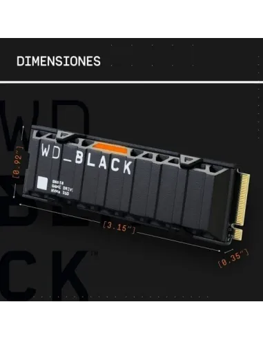 Western Digital Black SN850 1TB SSD NVMe M.2 PCIe 4.0 con Disipador Térmico