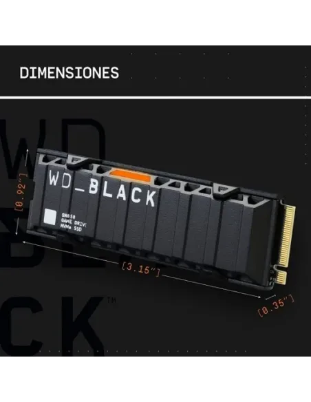 Western Digital Black SN850 1TB SSD NVMe M.2 PCIe 4.0 con Disipador Térmico