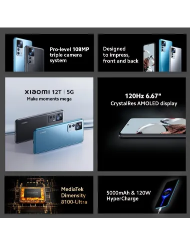 Xiaomi 12T 8/256GB Negro