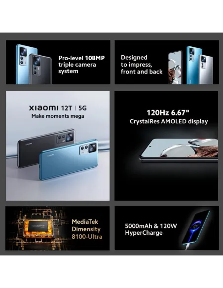 Xiaomi 12T 8/256GB Negro