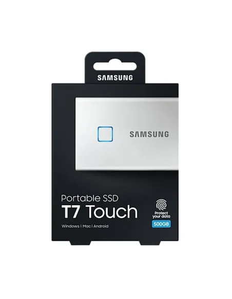 Samsung T7 Touch Disco Duro Externo SSD 500GB USB 3.2 Plata