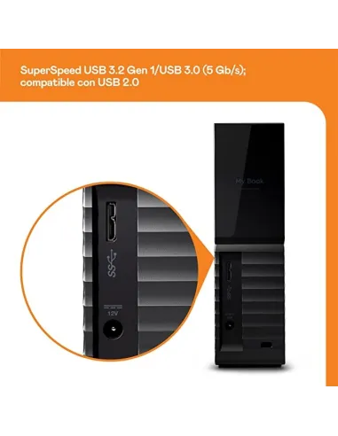 Western Digital My Book 12TB USB 3.0 Negro