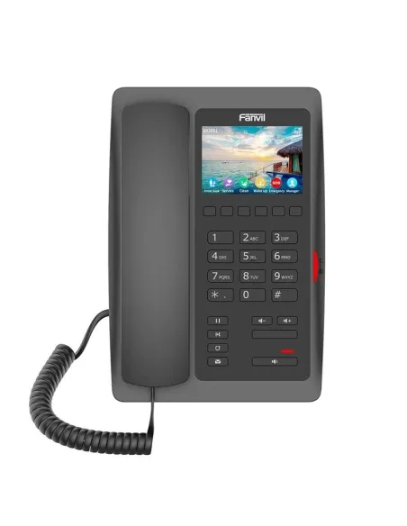 Fanvil H5W Hotel Teléfono IP con Pantalla 3.5" Wi-Fi Negro