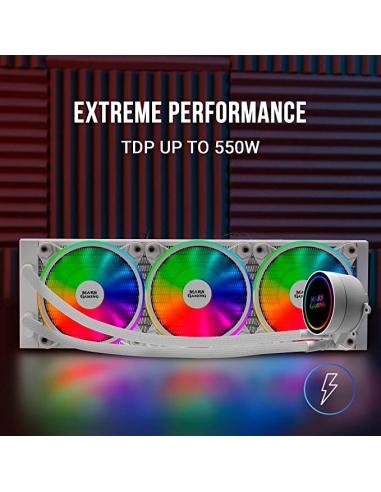 Mars Gaming ML360W ARGB Kit De Refrigeración Líquida TDP Dual Blanco