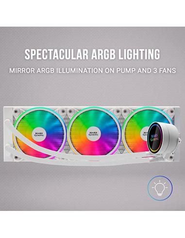 Mars Gaming ML360W ARGB Kit De Refrigeración Líquida TDP Dual Blanco