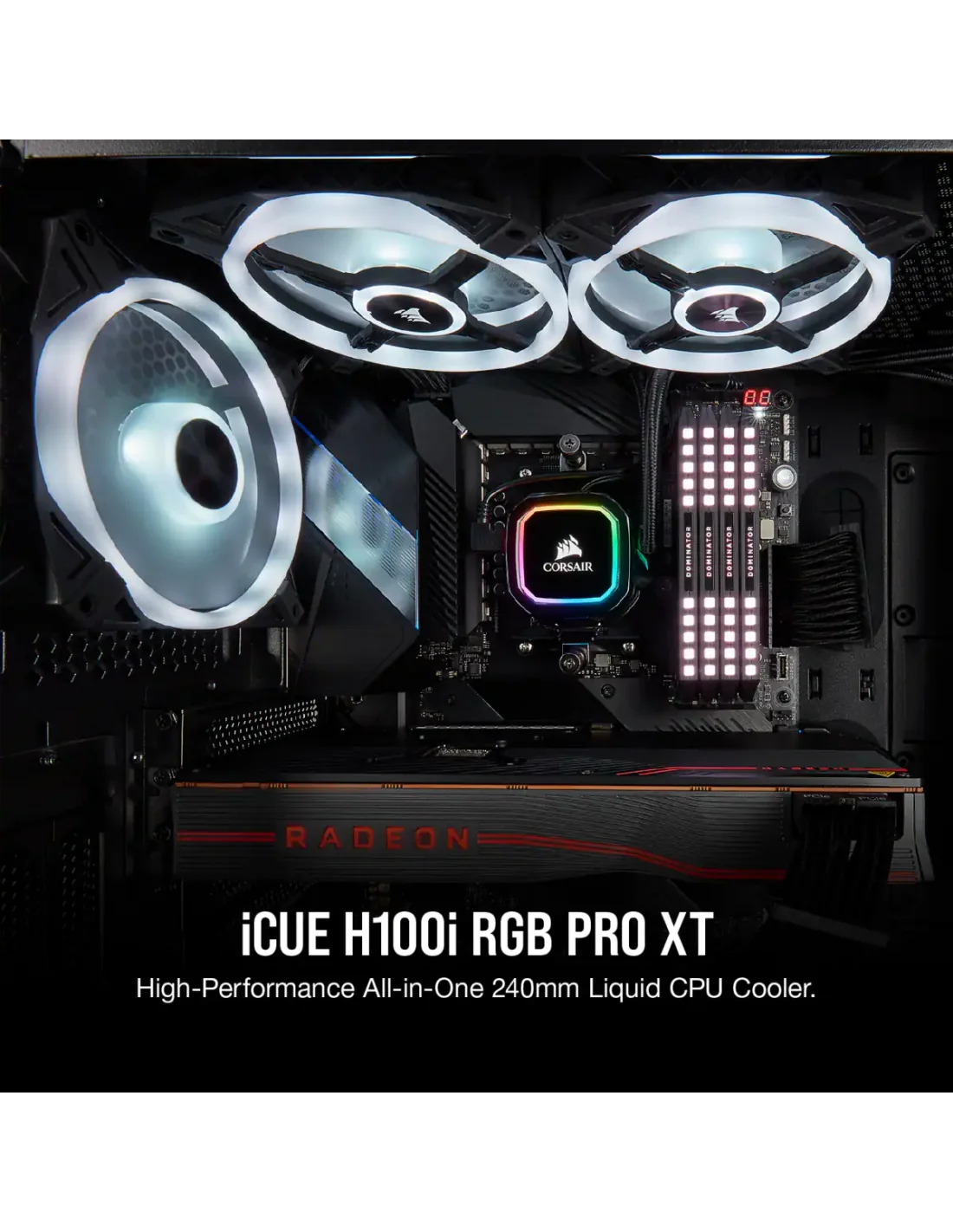 Corsair iCUE H100i RGB PRO XT Kit de Refrigeración Líquida 240mm Negro