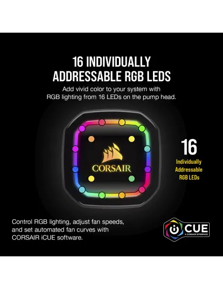 Corsair iCUE H100i RGB PRO XT Kit de Refrigeración Líquida 240mm Negro
