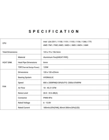 Abkoncore Coolstorm Spider Red Ventilador CPU