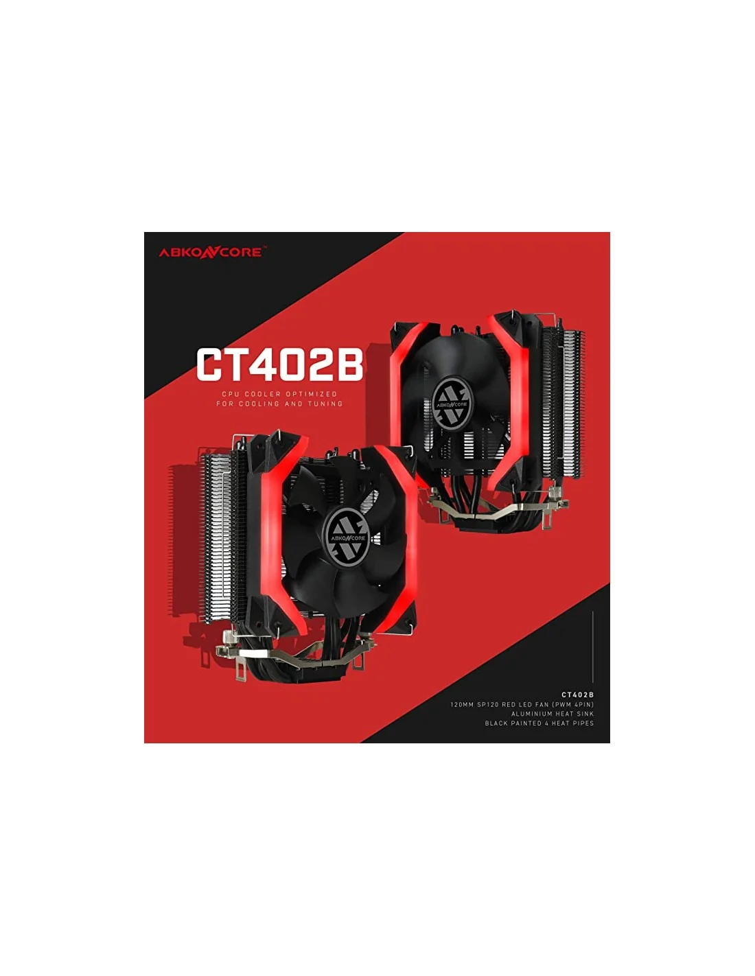 Abkoncore Coolstorm Spider Red Ventilador CPU